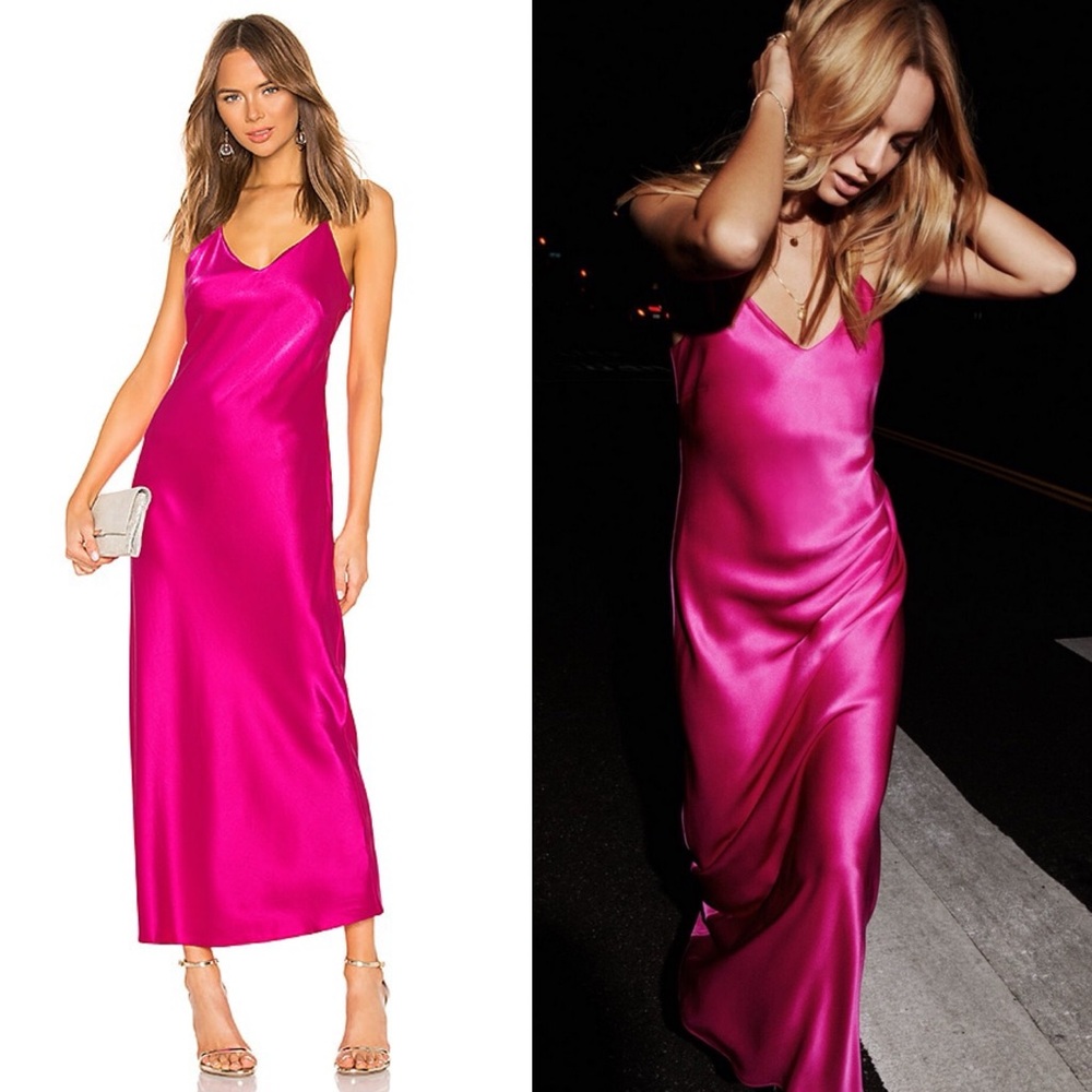 Anine Bing Rosemary Silk Slip Dress